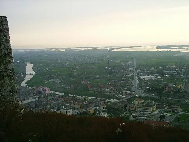 The view towards the coast from Lezhë Castle