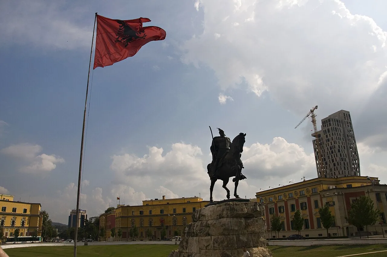 Skanderbeg Square in Tiranë